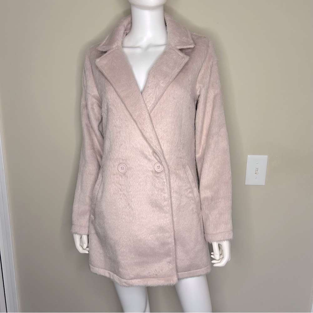 YMI faux fur blush pink coat